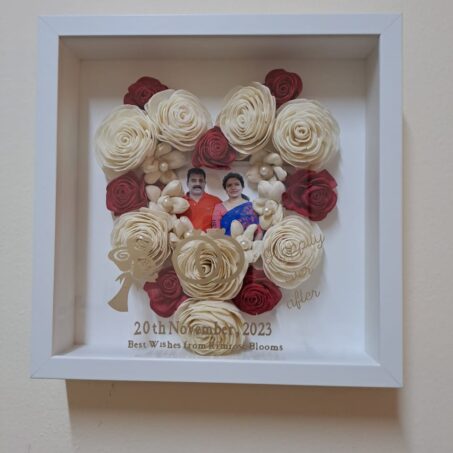 Floral wedding frame
