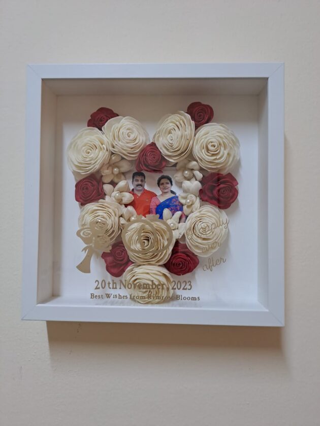 Floral wedding frame